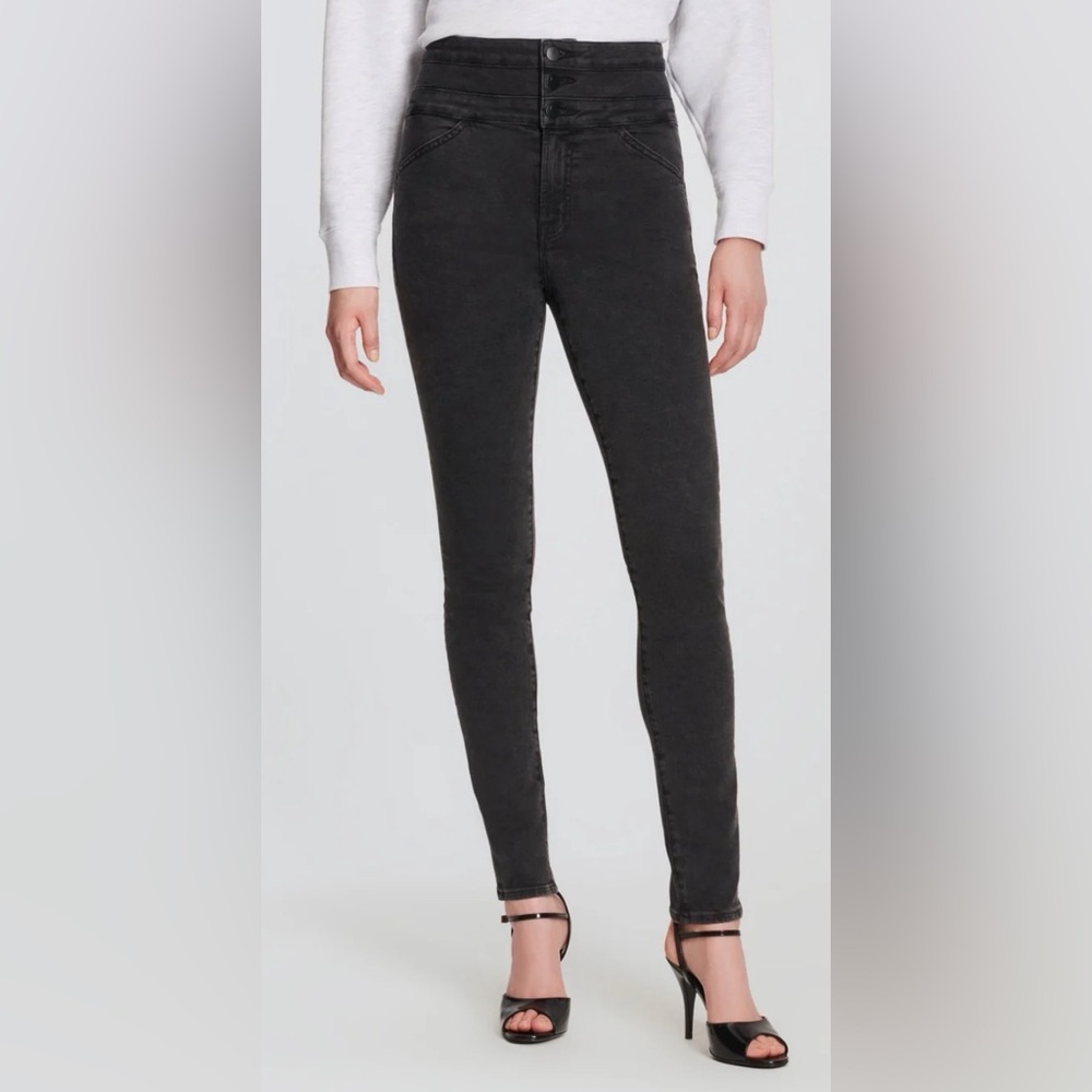 JBrand High-waisted Skinny Jeans Black Size 24 "Annalie" JB003047